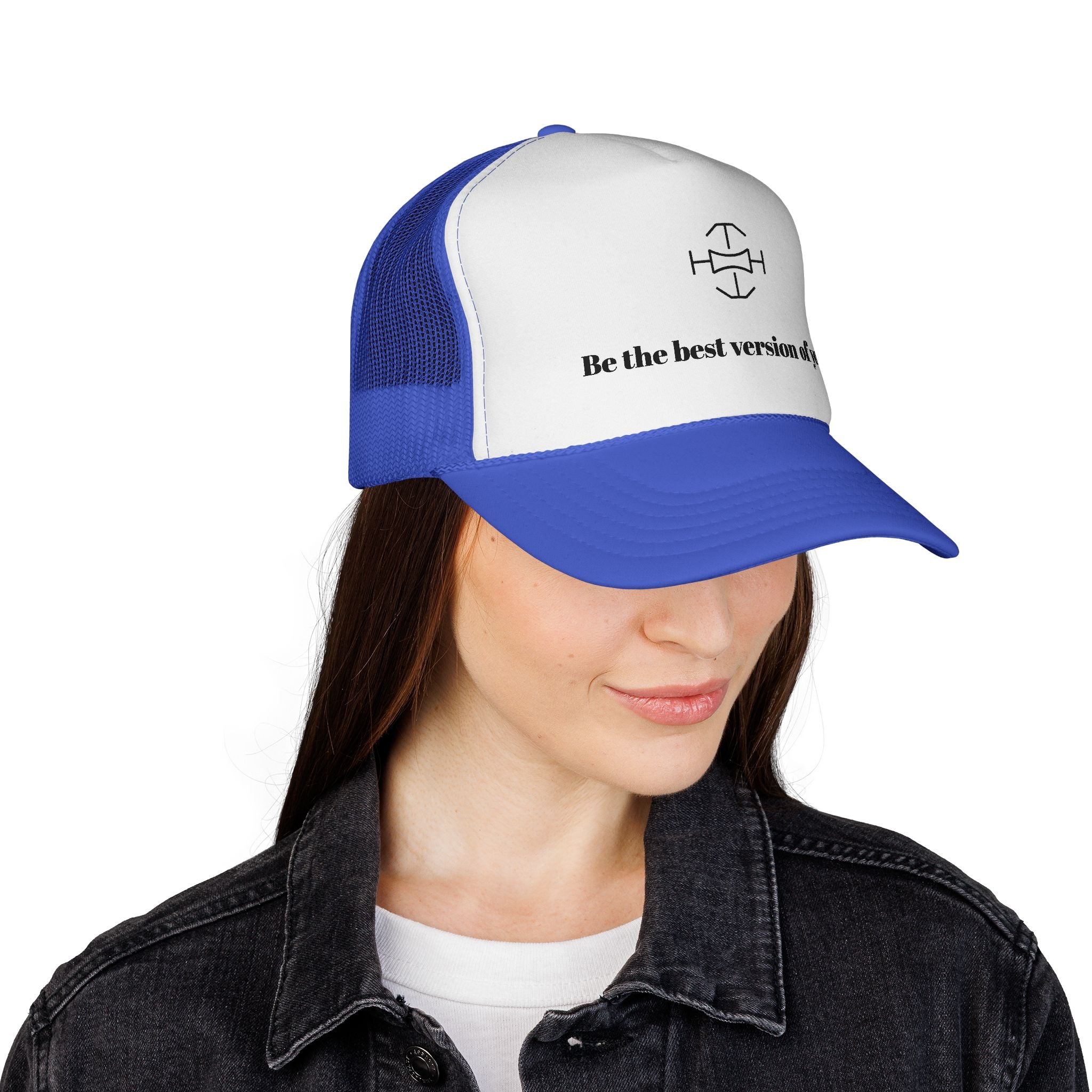 Inspiring Trucker Cap with Motivational Quote - Be the best version of you, Unisex Cap for Outdoor Adventures, Gift for Him/Her, Stylish [...]